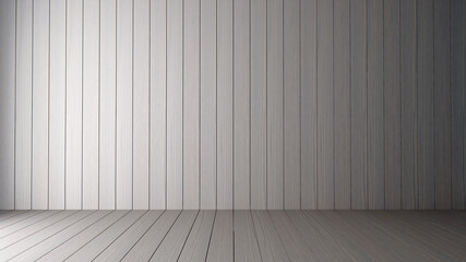 natural pattern wood floor and wall texture background 3D rendering