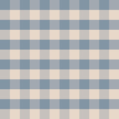 Blauw met witte tartan naadloos vector patroon  - 389606223