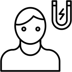 
User engagement, customer attraction, line icon
