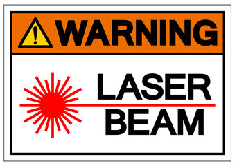 Fototapeta premium Warning Laser Beam Symbol Sign, Vector Illustration, Isolate On White Background Label .EPS10