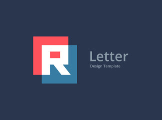 Letter R logo icon design template elements
