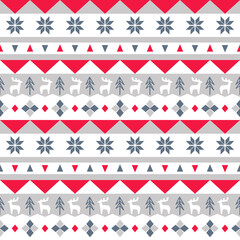 Winter holiday background. Merry Christmas and Happy New Year! Seamless pattern