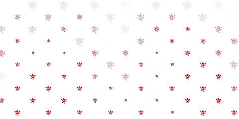 Light red vector template with flu signs.