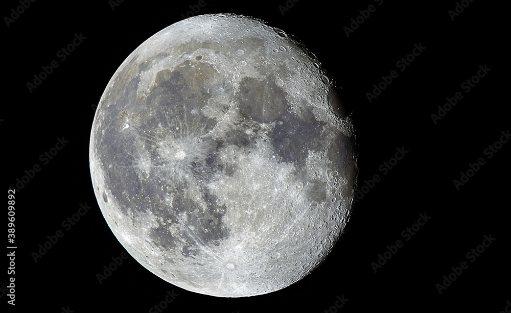Wall mural photography of the moon in high definition, you can see the texture and the craters