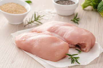 Raw Chicken Breast. Healthy food