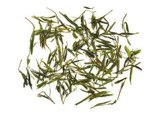 green tea on white background