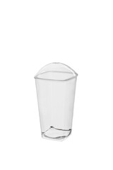 Disposable plastic containers on a white background
