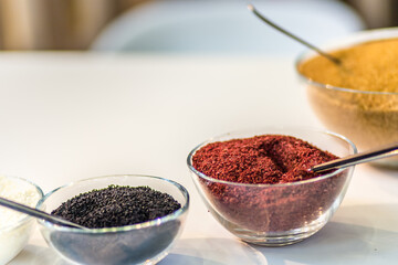 colorful powders