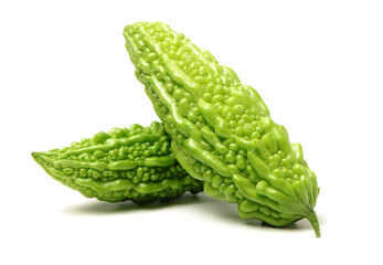 Bitter melon , Bitter gourd on white background