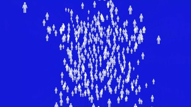 France country population map made up of people figure icons