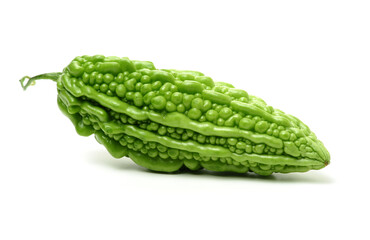 Bitter melon , Bitter gourd on white background