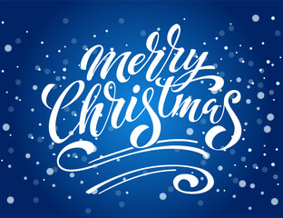 Merry Christmas and Happy New Year Vintage background with typography. Drawn by hands. Vector image.