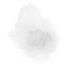 Monochrome wet spot on white. Hand drawn painted object. Light blur stain