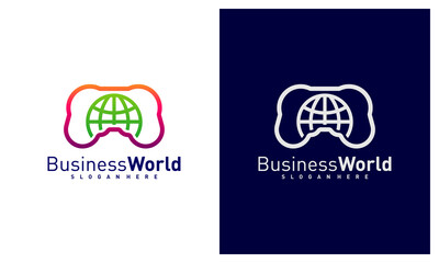 World Game logo design vector, Colorful World logo design template, Icon symbol © Top Studio