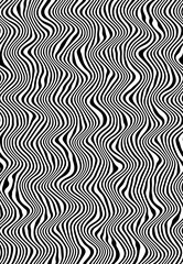 black and white wavy pattern that imitates an optical illusion, Zebra color