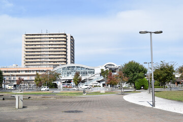 Fototapeta na wymiar Suburban residential area at Mito City, Ibaraki Prefecture, Japan