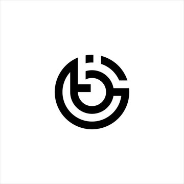 Geometric GBT or TBG Letter Logo Design Vector