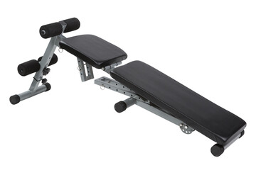 incline bench for fitness or for training the muscles of the press, on a white background