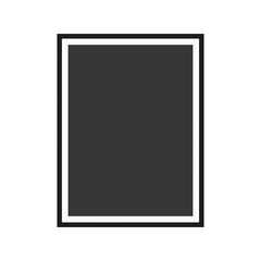 Realistic black frame isolated on white background. Perfect for your presentations. Vector
