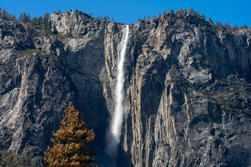 Waterfall in Yosemite Valley, landscape in national parks