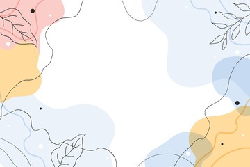 Abstract modern background with fluid organic shapes, pastel colors