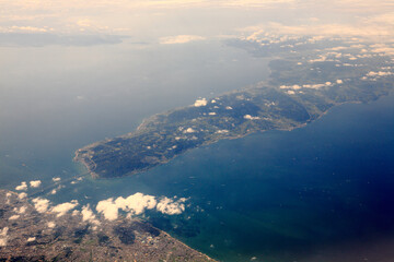 Fototapeta premium 神戸上空淡路島
