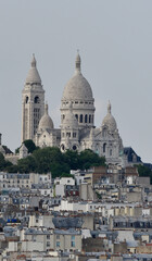 Fototapeta na wymiar The Basilica of the Sacred Heart (Sacre Cœur Basilica). Montmartre, Paris, France