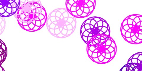 Light Purple, Pink vector pattern with spheres.