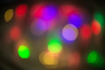 beautiful multicolored bokeh on a dark background