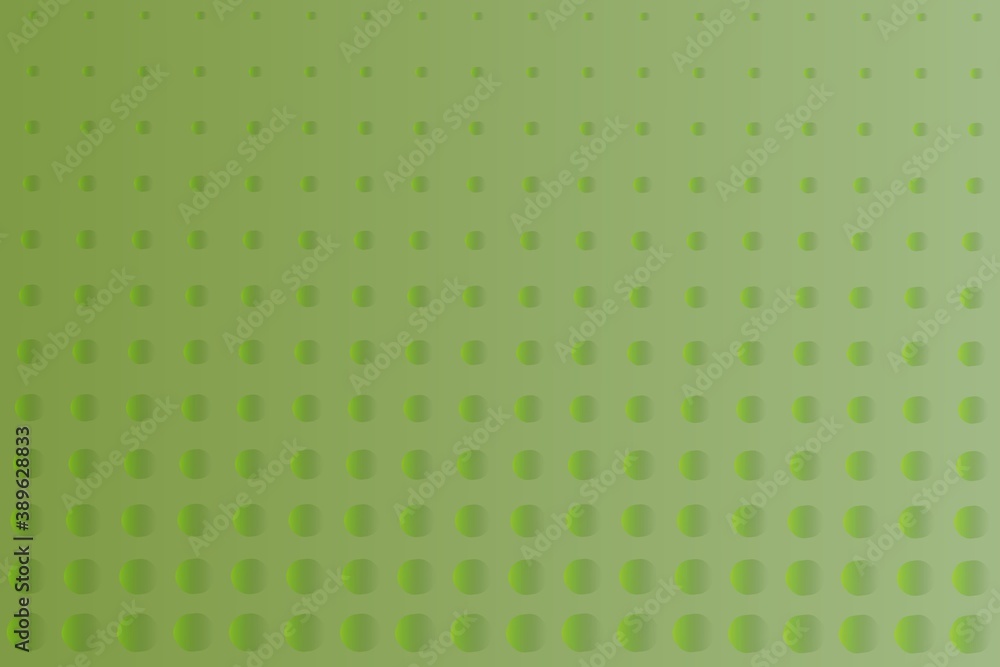Poster textured green background with 3d circles. balls on a green olive background with a gradient. vector