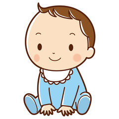 座っている赤ちゃん