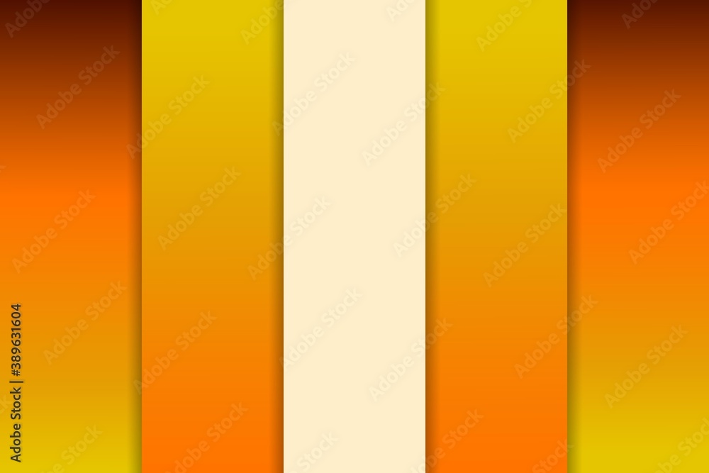 Poster bright warm abstraction from orange stripes. rectangular background of orange halftones and gradient