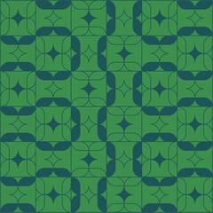 Beautiful of Colorful Seamless Pattern with Green Leaves and Lines, Repeated, Abstract, Illustrator Pattern Wallpaper. Image for Printing on Paper, Wallpaper or Background, Covers, Fabrics