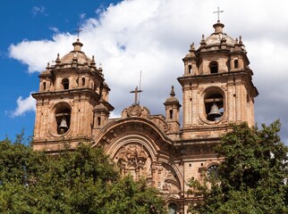 Catholic catedral on main square Plaza de Armas in Cusco