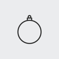 Christmas ball icon isolated on background. Decoration symbol modern, simple, vector, icon for website design, mobile app, ui. Vector Illustration