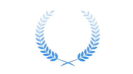 New aqua gradient wheat  icon on white background, Amazing wreath icon