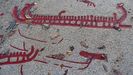 Prehistoric rock carvings dating from the Bronze Age in southwestern Sweden