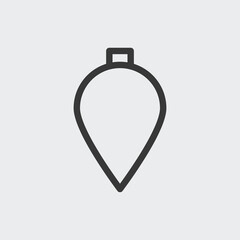 Christmas tree toy icon isolated on background. Bauble symbol modern, simple, vector, icon for website design, mobile app, ui. Vector Illustration