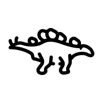 recommend clip art: wuerosaurus dinosaur line icon vector illustration sign