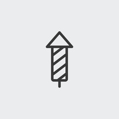 Firework icon isolated on background. Firecracker symbol modern, simple, vector, icon for website design, mobile app, ui. Vector Illustration