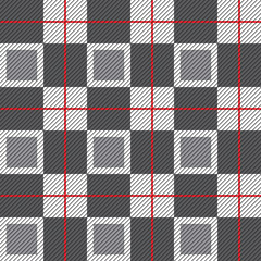 Vector checkered texture plaid pattern. Abstract seamless checkered pattern for fabrics, backgrounds, wallpapers. Tartan for the lumberjack shirt.