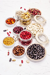 Assorted different types of beans