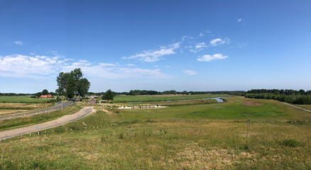 Panorama from landscape around the river Vecht