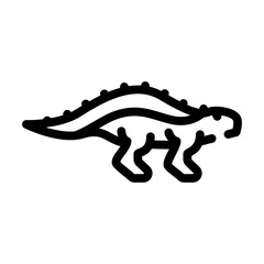 gastonia dinosaur line icon vector illustration sign