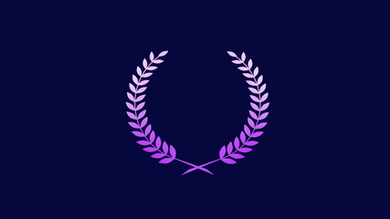 Best purple and white gradient wheat icon on blue dark background, New wreath icon