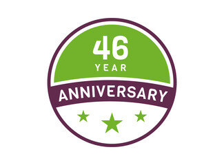 46 years anniversary image, 46 year Anniversary logo isolated on white background