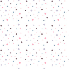 Watercolor seamless colorful pattern in the shape of circles in pastel colours