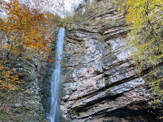 Vrazji prolaz (Devil's passage) and Zeleni vir (Green whirlpool) beautiful trip place close to Skrad, Gorski kotar, Croatia. 