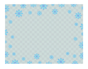 
Snow frame.Winter background.Winter card border of snow flakes falling vector background. Snowflake flying 