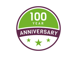100 years anniversary image, 100 year Anniversary logo isolated on white background